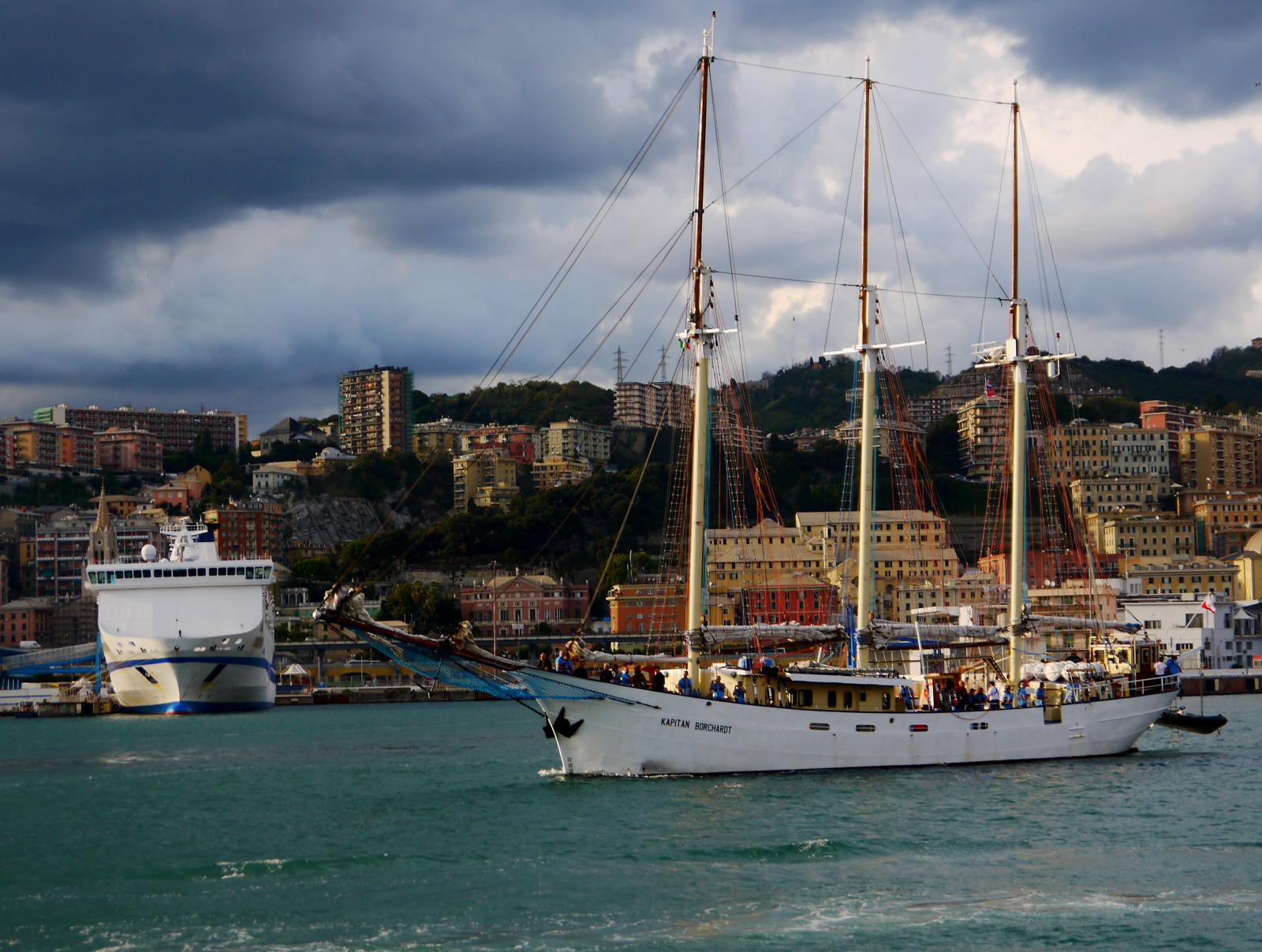vysoká loď, přístav, loď, plachetnice, nebe, loď, moře, plavidlo, Marina, přístav, dechař, barque, stožár, Barquentine, kanál, plachta, město, panoráma, škuner, oceán, školní loď, mrak, jachta, east Indiaman, Brigantine