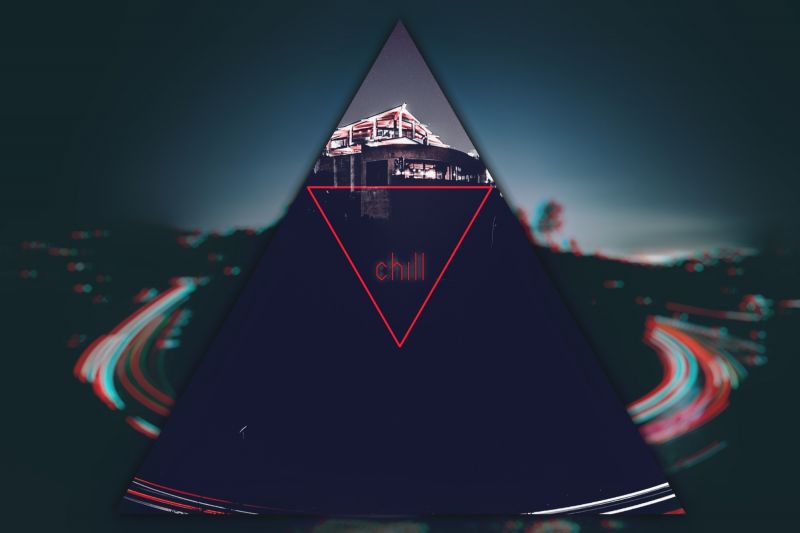 modern,illustration,cityscape,red,long exposure,triangle