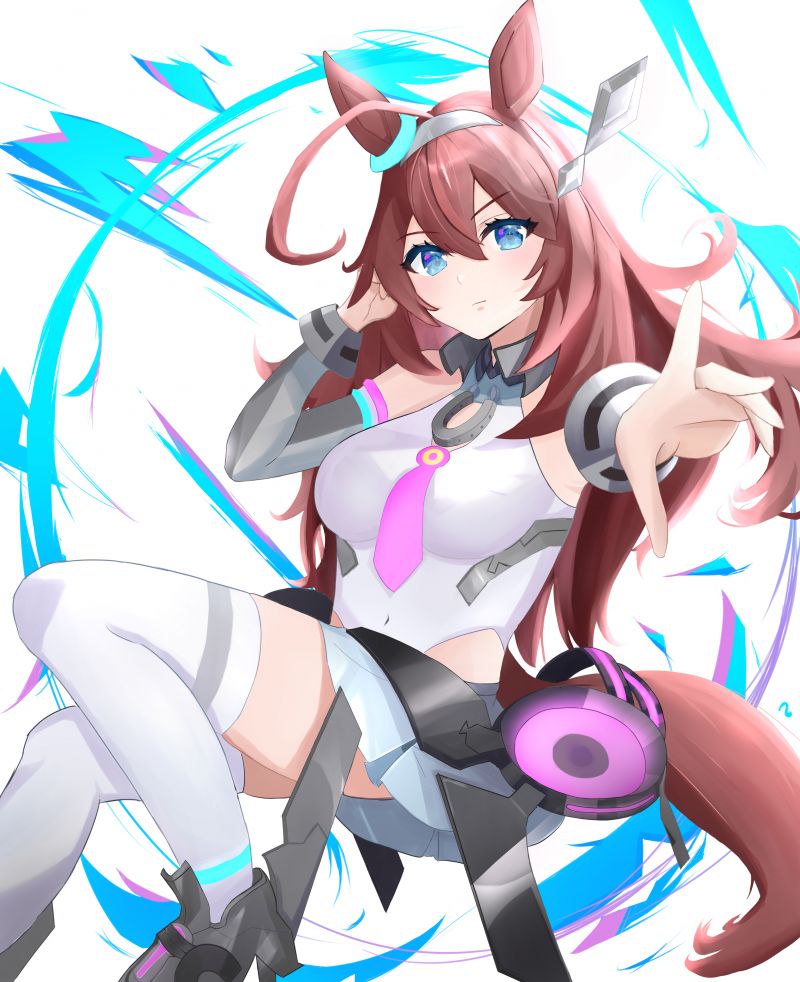 anime,anime jenter,Uma Musume Pretty Derby,horse girls,dyr ører,Mihono Bourbon Uma Musume