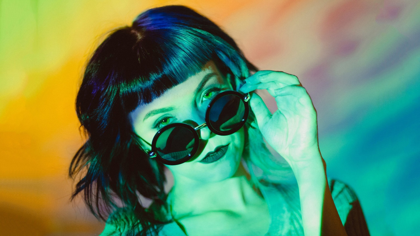 ผู้หญิง, ย้อมผม, แว่นตา, Luna Cera, สีเขียว, สีน้ำเงิน, สี, ความงาม, ตา, อวัยวะ, ใกล้ชิด