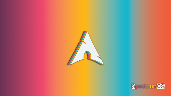 Linux,SpectrumOS,Arch Linux,minimalism,simple background,logo