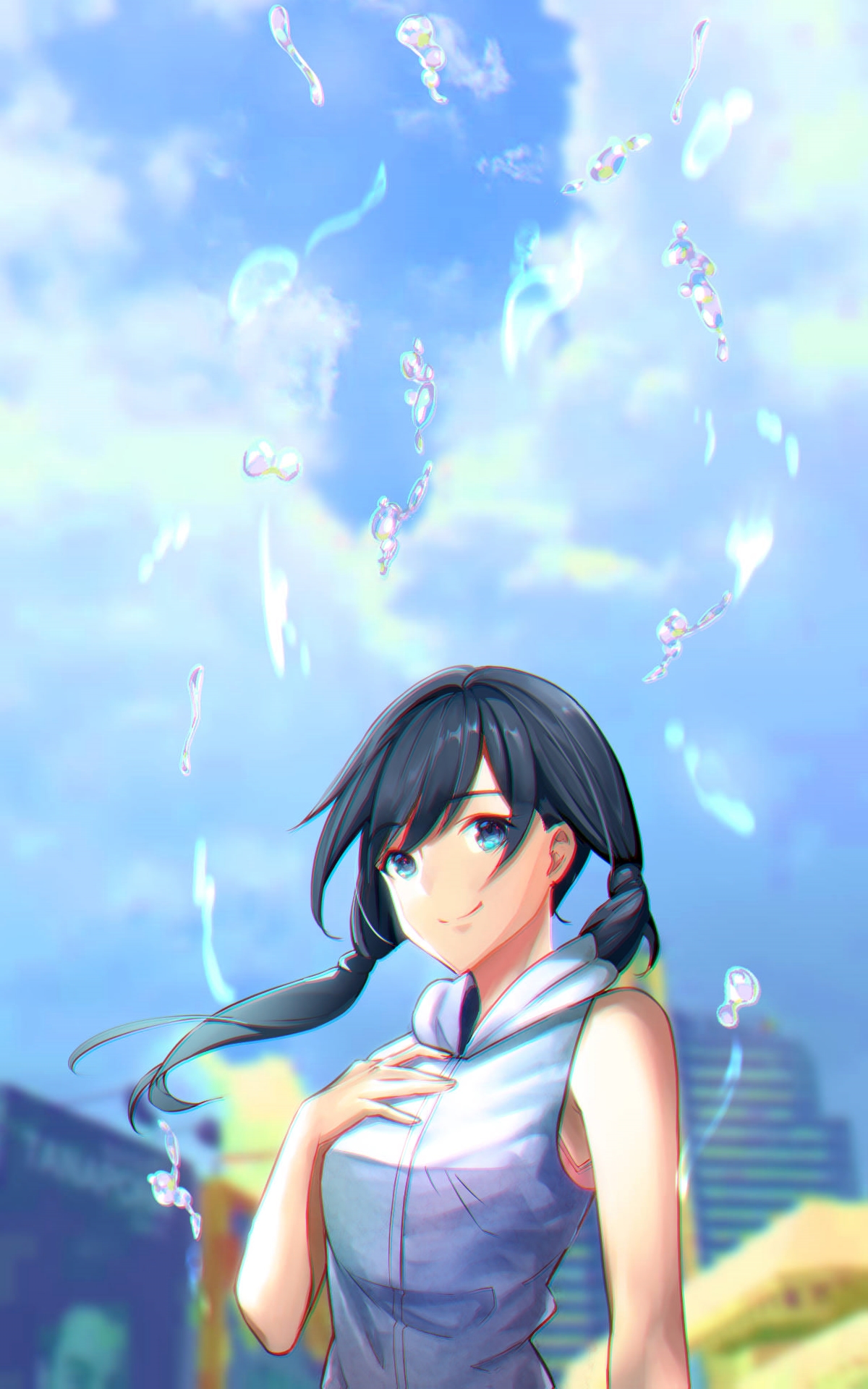 デスクトップ壁紙 色収差 黒髪 10x19 Csuri デスクトップ壁紙 Wallhere