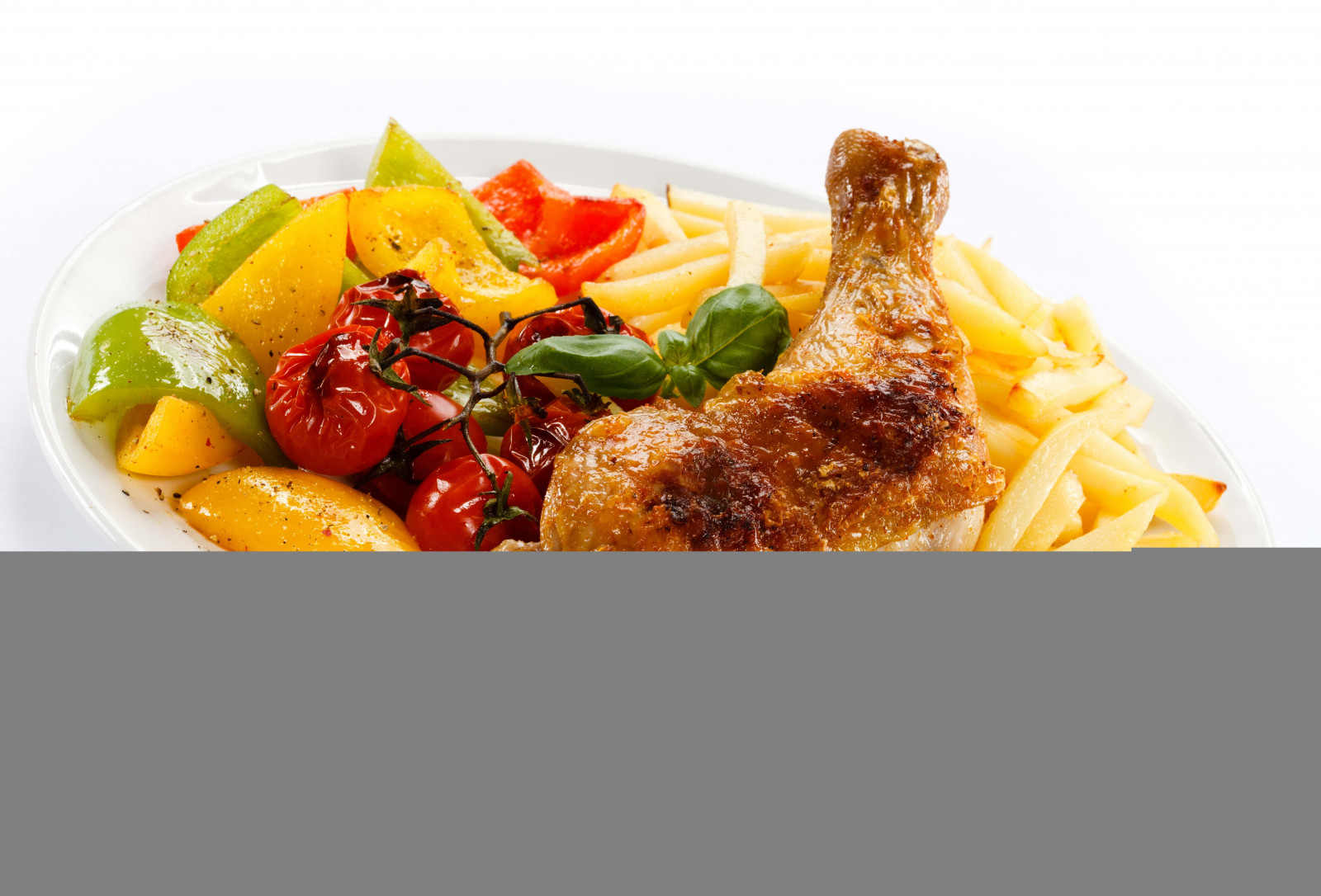 cibo, sfondo bianco, carne, pesce, insalata, pollo, patate, pasto, cucina, piatto, produrre, contorno