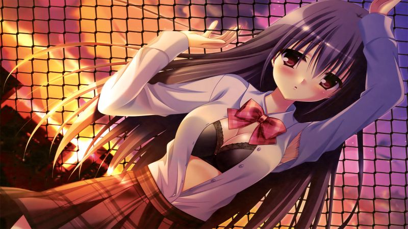 anime, anime girls, capi di abbigliamento, costume, immagine dello schermo, ecchi