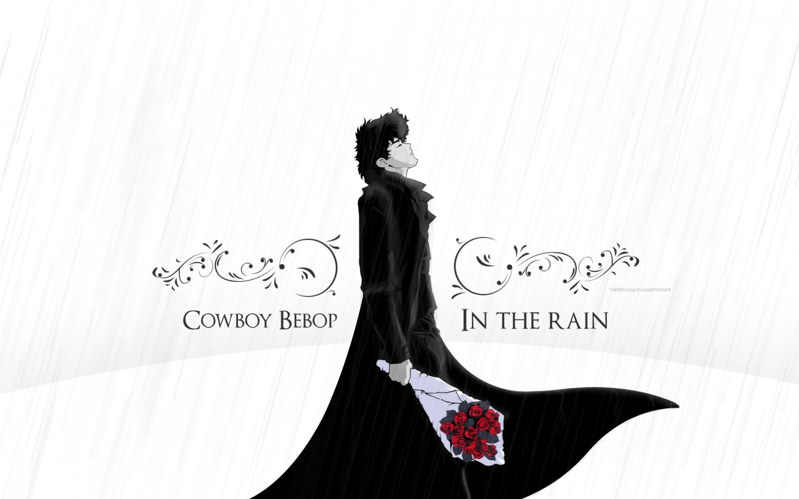 Wallpaper Illustration Brunette Rain Silhouette Cape Brand 
