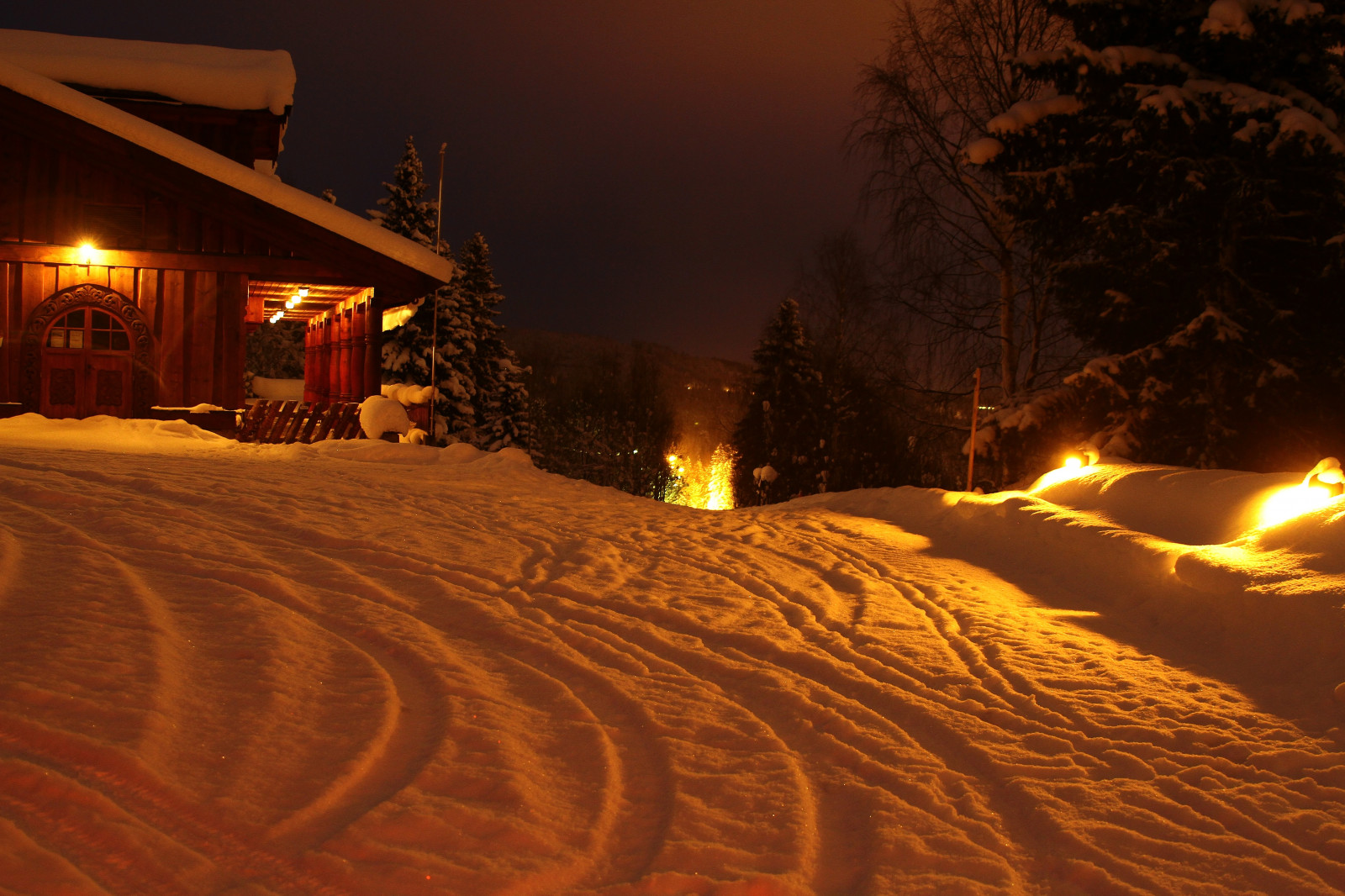 Wallpaper : landscape, sunset, night, nature, snow, winter, ice, Norway ...