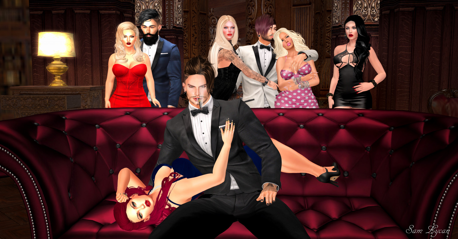 Greatgatsby, SL, druhý život, virtualworlds, knihovna, MCM, WCW, muži, ženy, párů, roztomilý, rozkošný, sexy, Ohnivá bouře, avatar, avi, Ava, 1920, Elegantní, dosti, Krásná, nádherný, bezvadný, intimní, útulný, krb, kůže, Debonaire