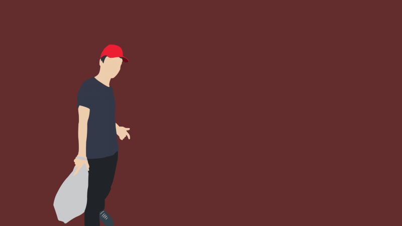 illustrazione, minimalismo, marca, uomini, sfondo semplice, rosso