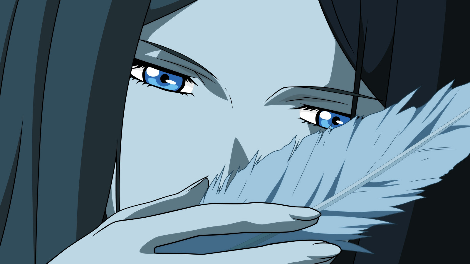 Koření a vlk, dívka, modré oči, Pírko