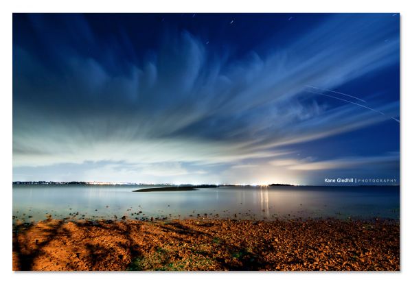 light,sky,longexposure,Moon,night,clouds
