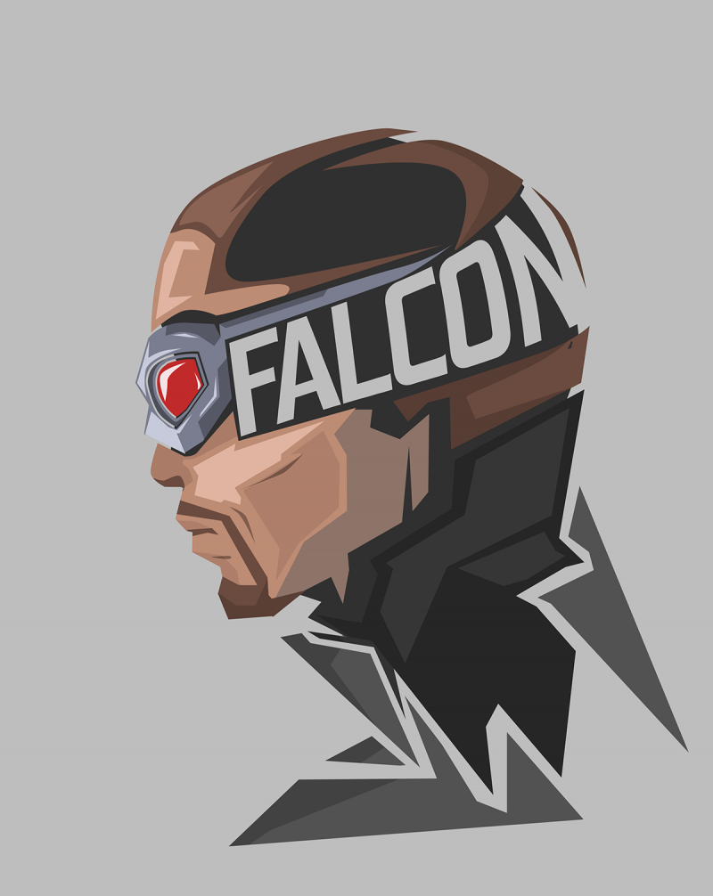 ภาพประกอบ, การ์ตูน, Marvel Comics, พื้นหลังสีเทา, ยี่ห้อ, Falcon