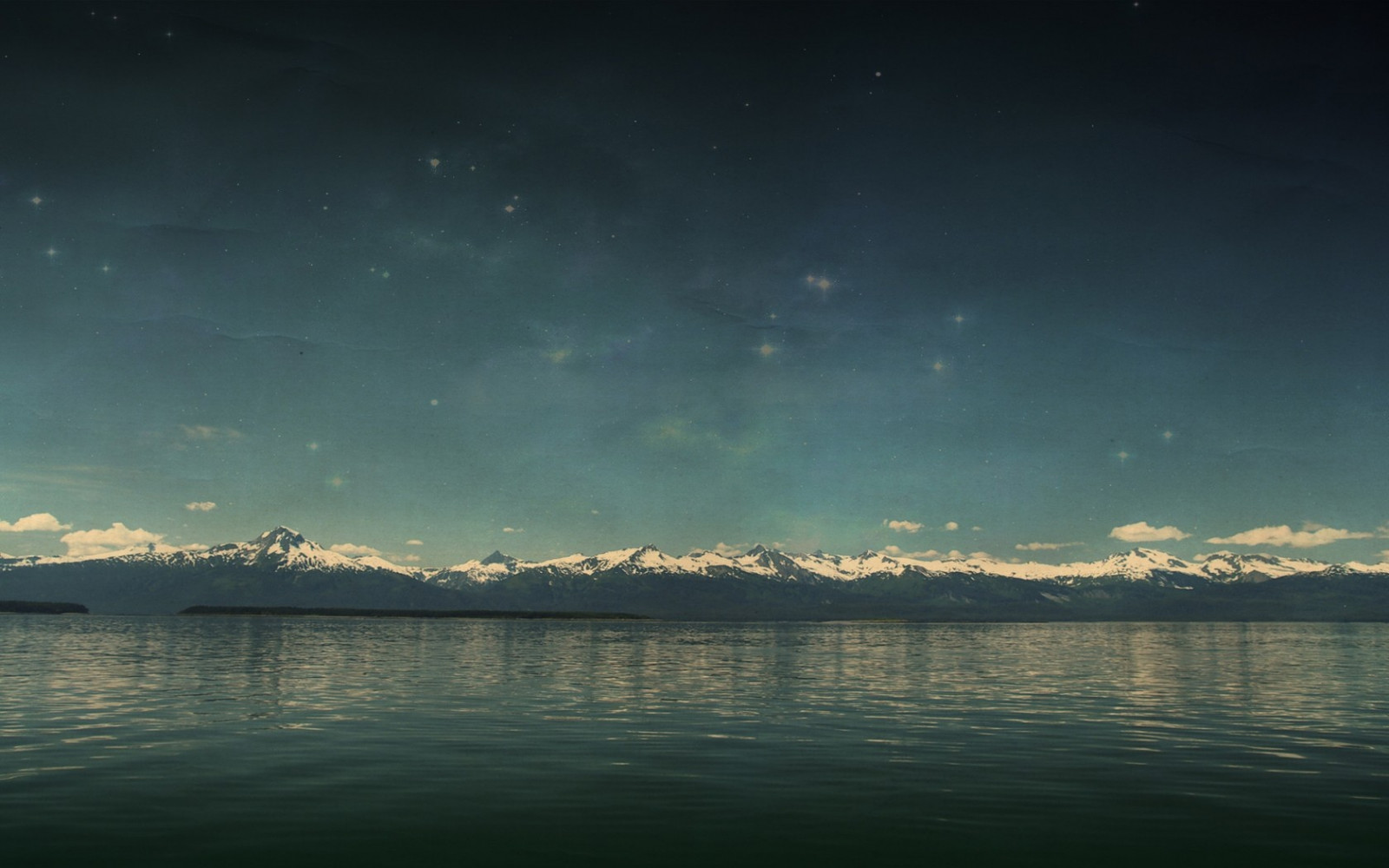 fjellene, digital kunst, hav, natt, natur, speilbilde, himmel, kveld, Fotomanipulasjon manipulasjon~~POS=HEADCOMP, måneskinn, horisont, atmosfære, skumring, Aurora, Sky, soloppgang, mørke, atmosfærisk fenomen, himmellegeme