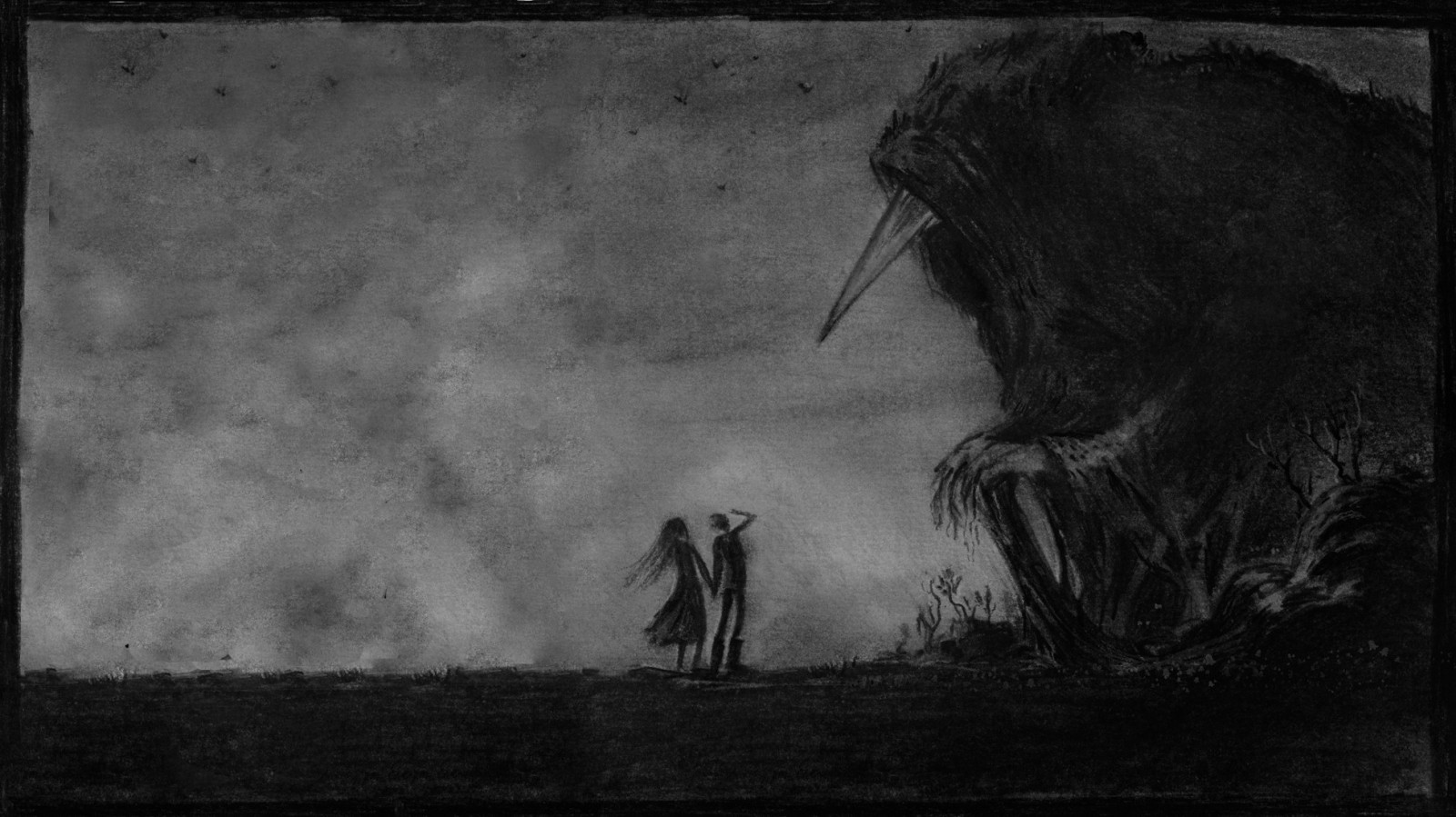 disegno, nero, monocromo, Fantasy art, opera d'arte, oscurità, Immagine, schizzo, bianco e nero, fotografia in bianco e nero, copertina