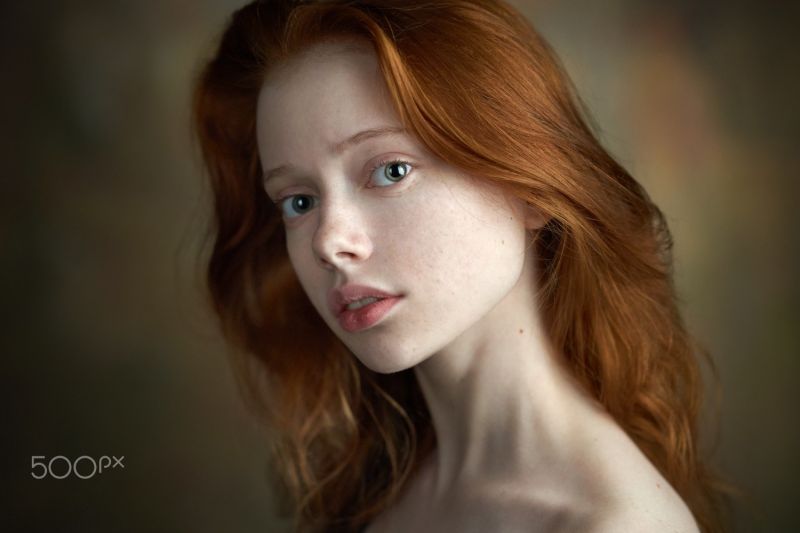 tvář, ženy, ryšavý, model, portrét, jednoduché pozadí tvář, ženy, ryšavý, model, portrét, jednoduché pozadí