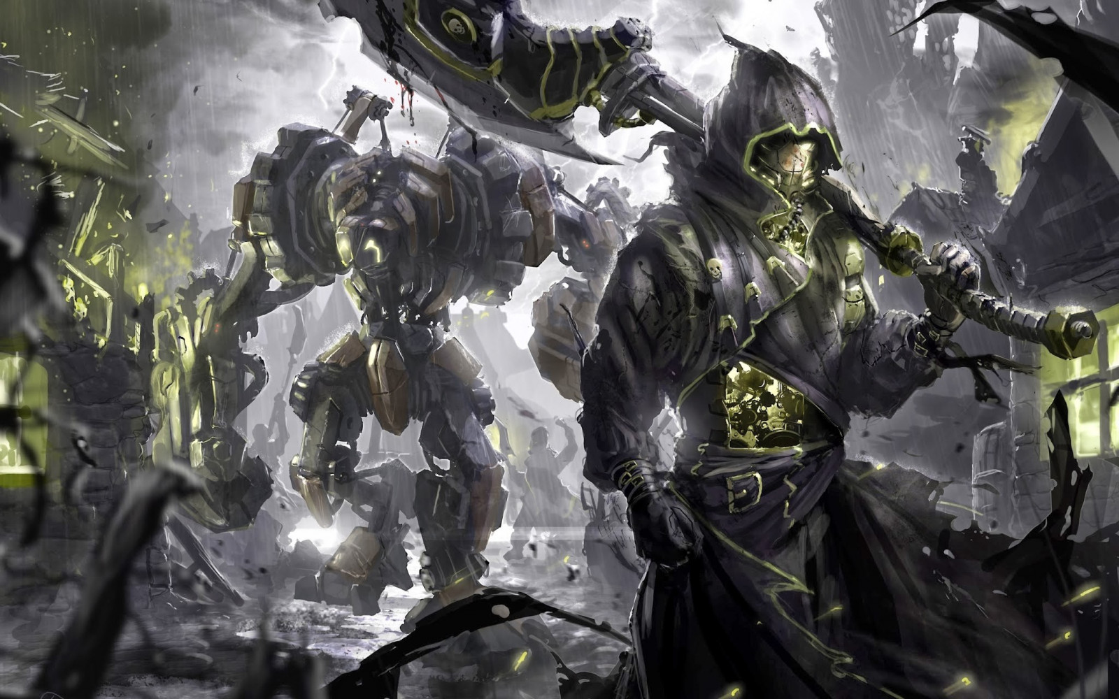 digitální umění, anime, voják, Mech, stroj, komiks, Snímek obrazovky, mecha, 2048x1280 px, počítač tapeta, pc hry