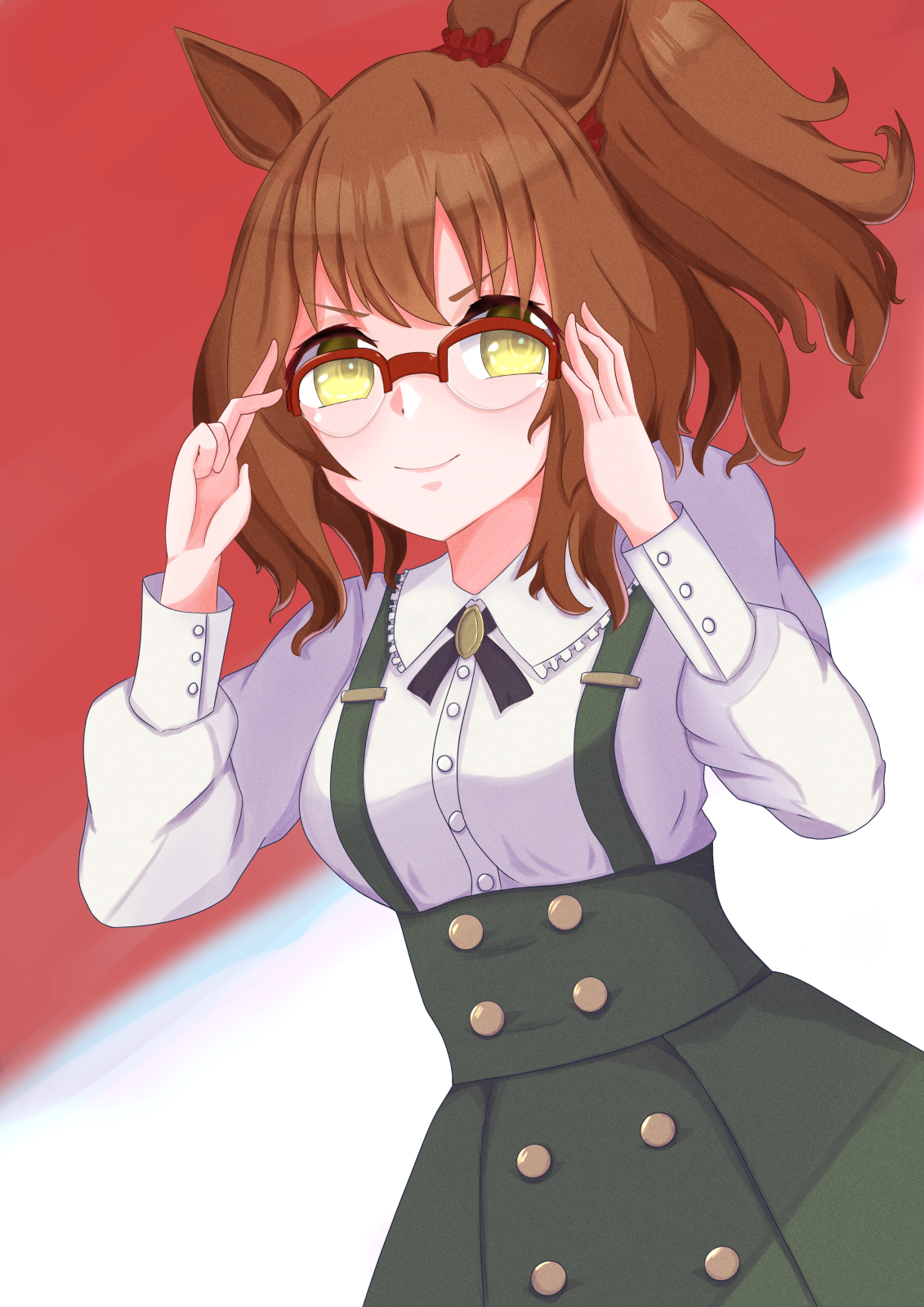 anime, anime lányok, Uma Musume Pretty Derby, Aston Machan Uma Musume, rövid haj, barna, állat füle, horse girls, szóló, alkotás, digitális művészet, rajongói alkotás