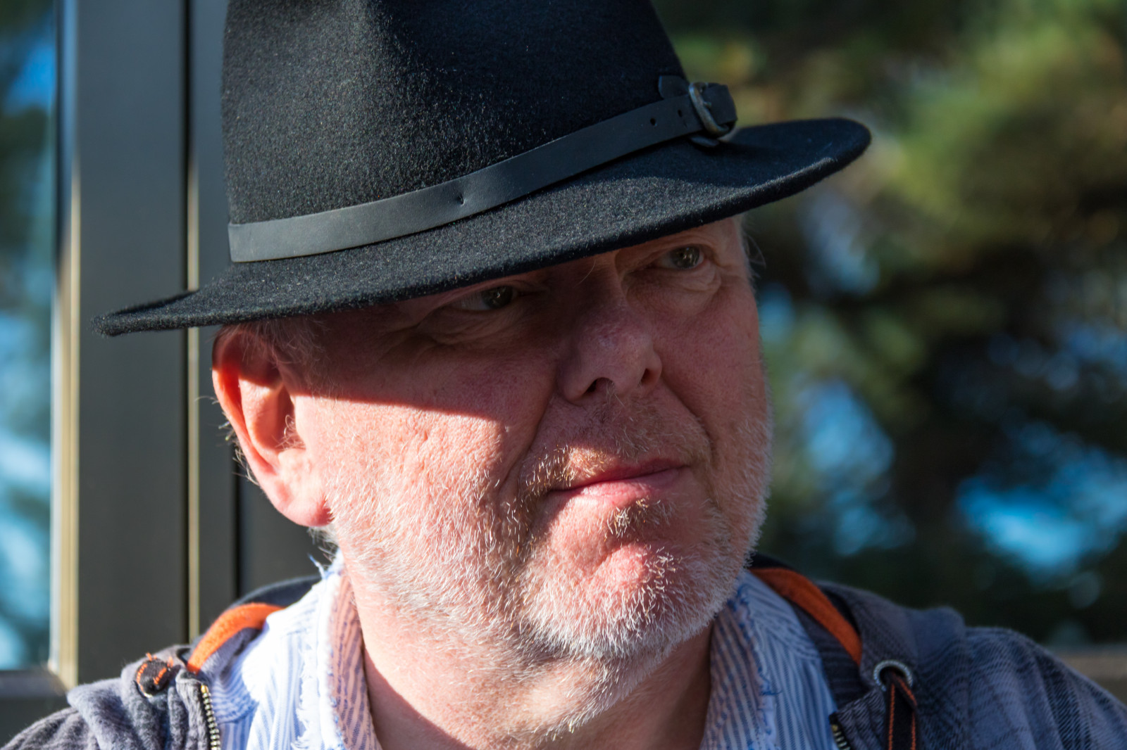 Porträt, Brille, Hut, blau, Fotograf, Person, Kopf, Mann, Gotland, Holmh llar, Angrifffoto, Angrifffoto8, Sigfrid, männlich, Gesichtsbehaarung