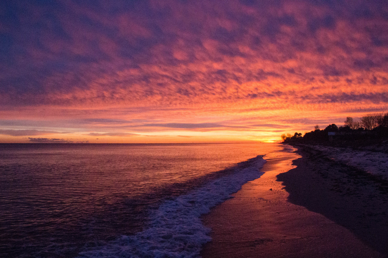 Wallpaper sunlight, sunset, sea, bay, shore, sand, sky, beach