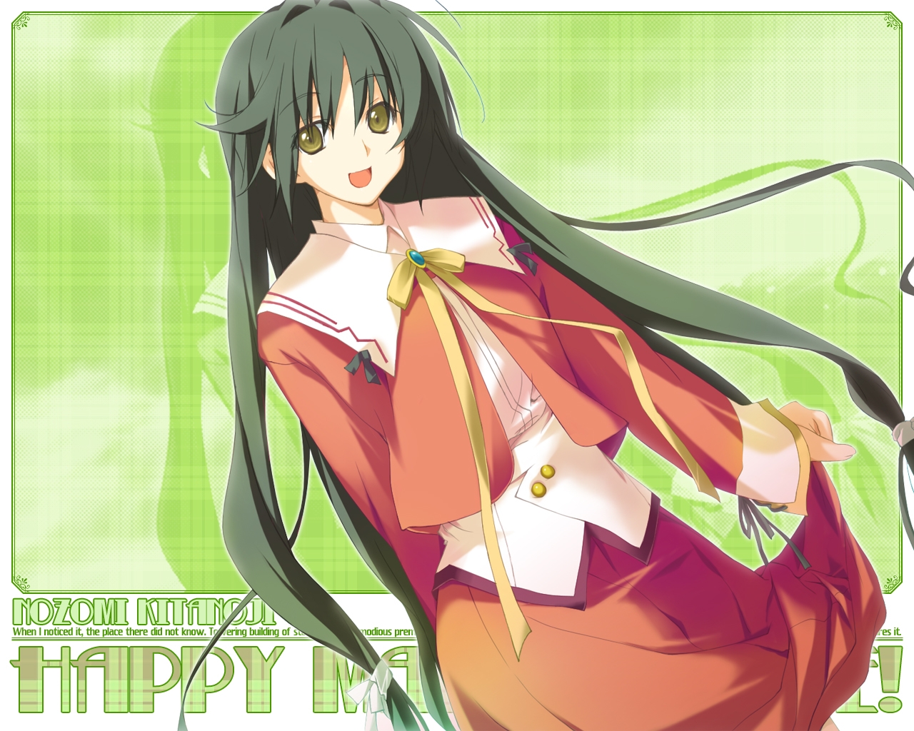 ภาพประกอบ, ผมยาว, อะนิเมะ, สีน้ำตาล, การ์ตูน, กระโปรง, จอย, หญิงสาว, มังงะ, Kokonoka, มีความสุข margaret, kitanoji nozomi