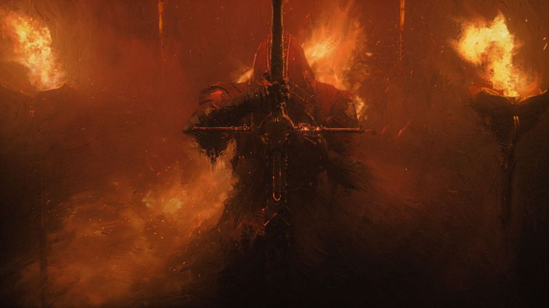 alkotás, fantasy art, ArtStation, lovag, Tűz, kard alkotás, fantasy art, ArtStation, lovag, Tűz, kard