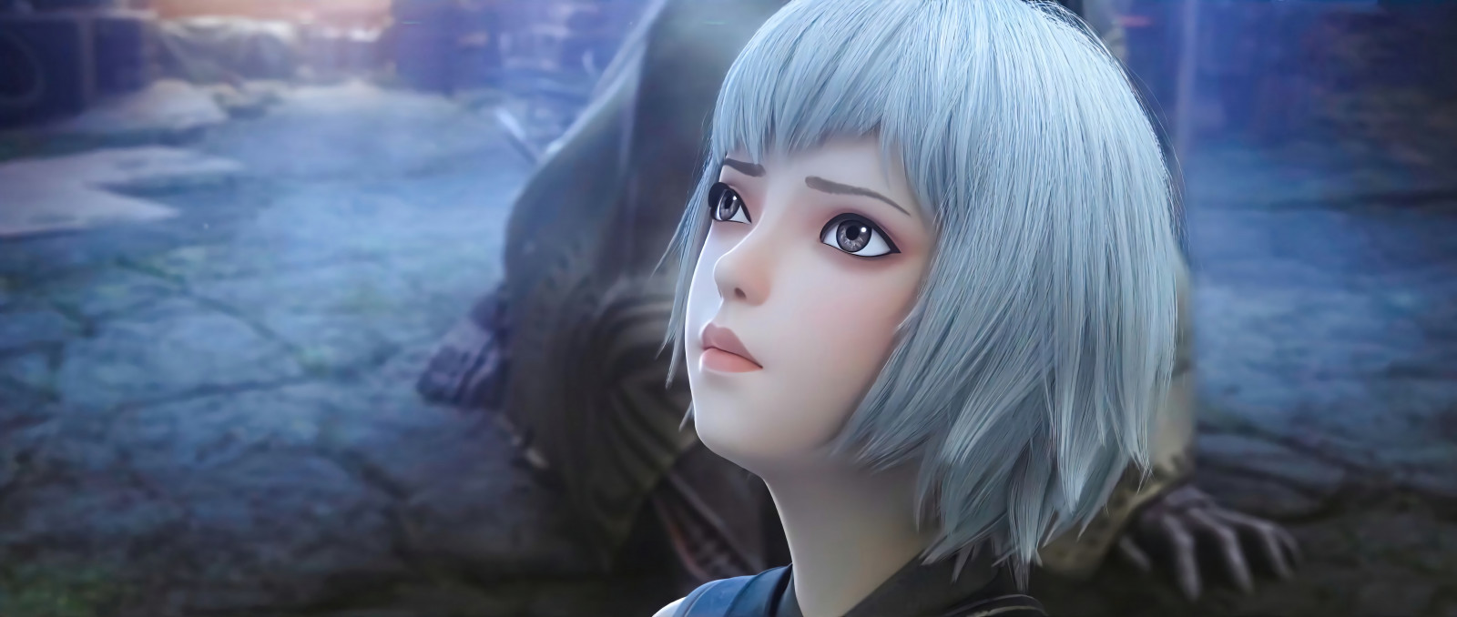 vlasy, kůže, ret, obočí, oko, řasa, nachový, flash photography, Duhovka, Šedá, street fashion, paruka, černé vlasy, cg artwork, dlouhé vlasy, ofina, petrolejově modrá, blond, zblízka, hime cut, vrstvené vlasy, módní doplněk, barvení vlasů, portrétní fotografie, Hračka, animace, zima, goth subkultury, fiktivní postava, kostým, ilustrace, portrét, tma