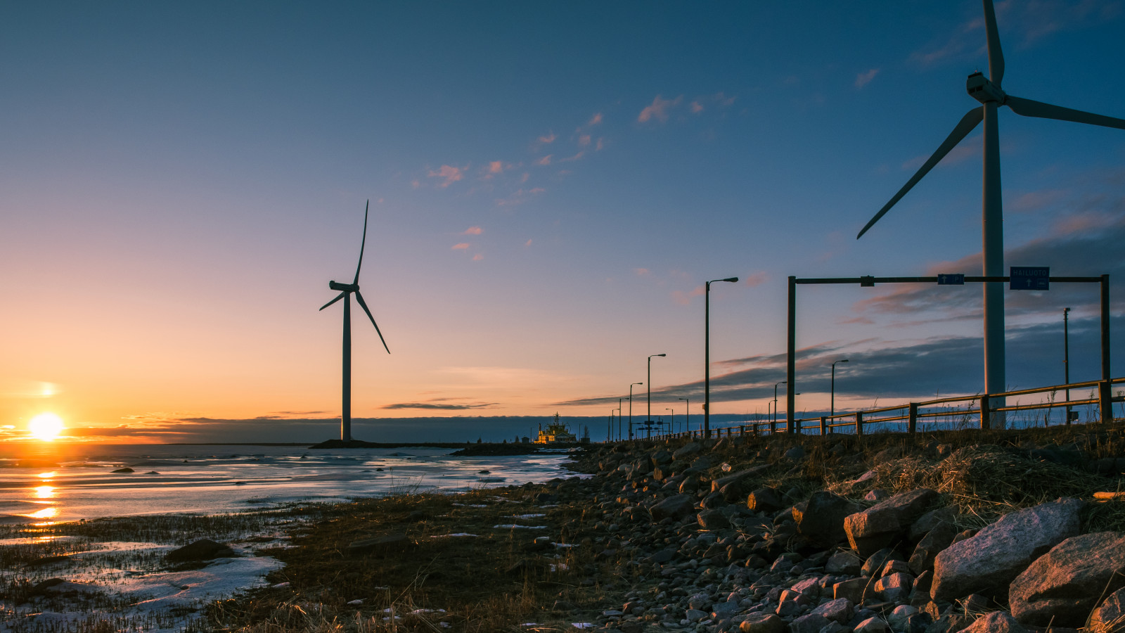 západ slunce, trajekt, Olympus, Oulu, Hailuoto, mzuiko1240mmf28