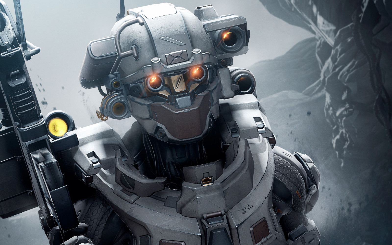 videogiochi, veicolo, opera d'arte, Alone, Halo 5, macchina, Halo 5 Guardiani, immagine dello schermo, mecha