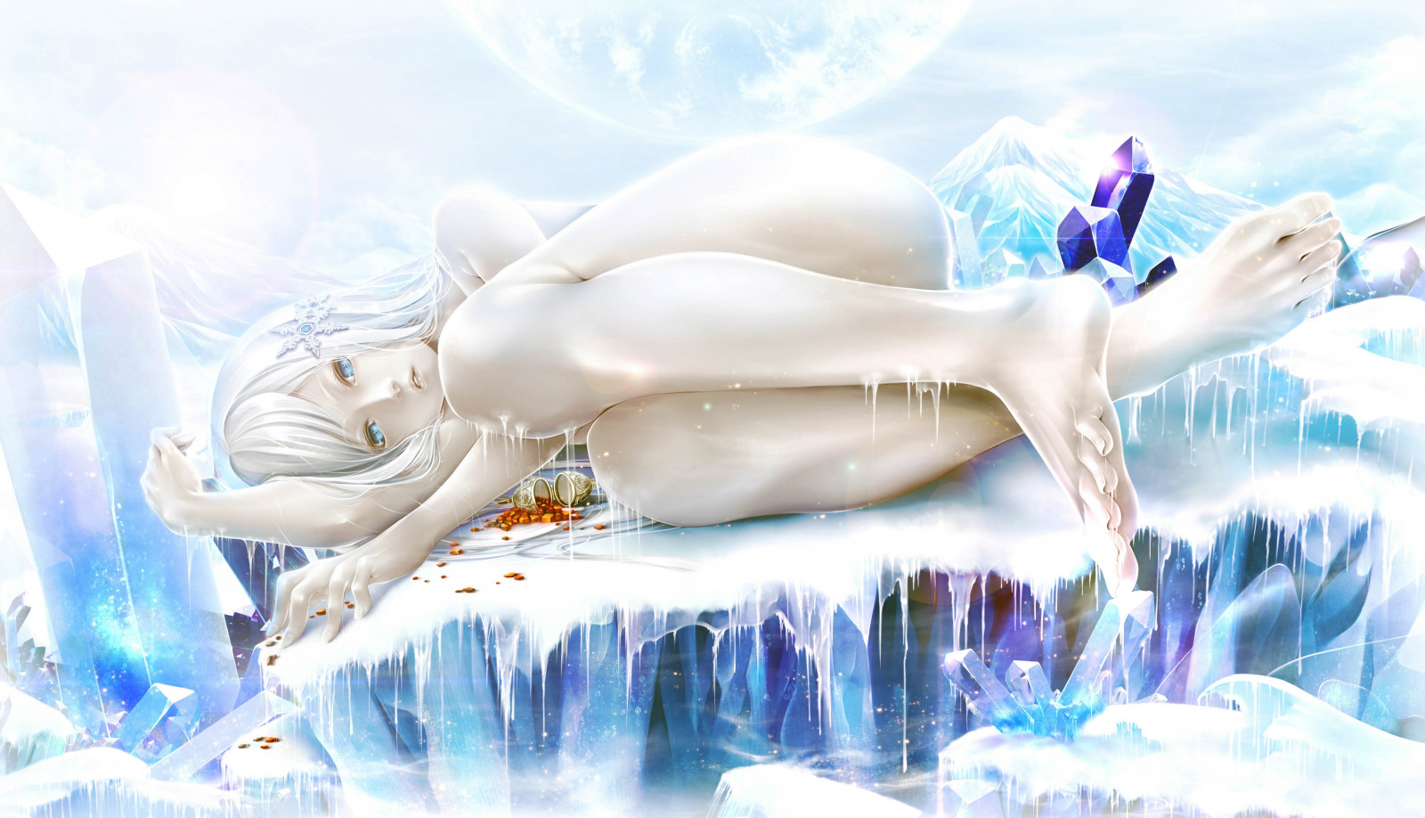 อะนิเมะ, น้ำแข็ง, วอลล์เปเปอร์คอมพิวเตอร์, ตัวละคร