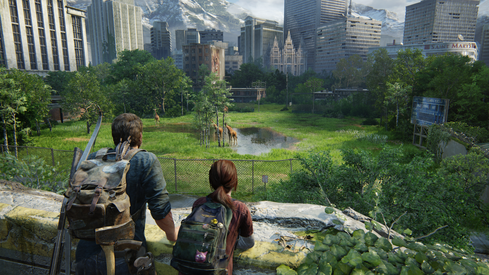 Poslední z nás, Ellie Williams, Joel Miller, videohry, žirafy