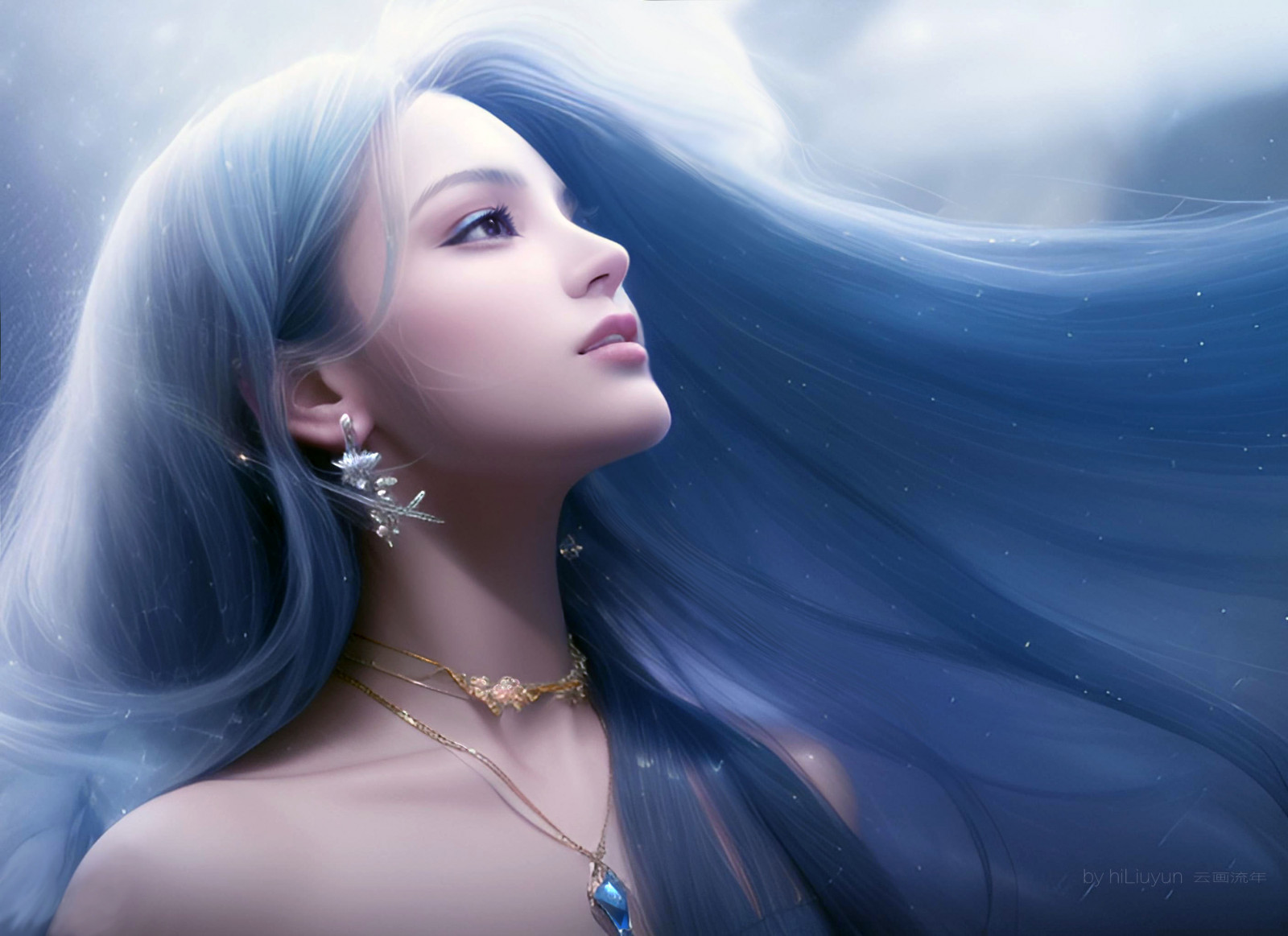 Wallpaper : hiLiuyun, Love fluid, girl sitting on girl, Ai Fei Er