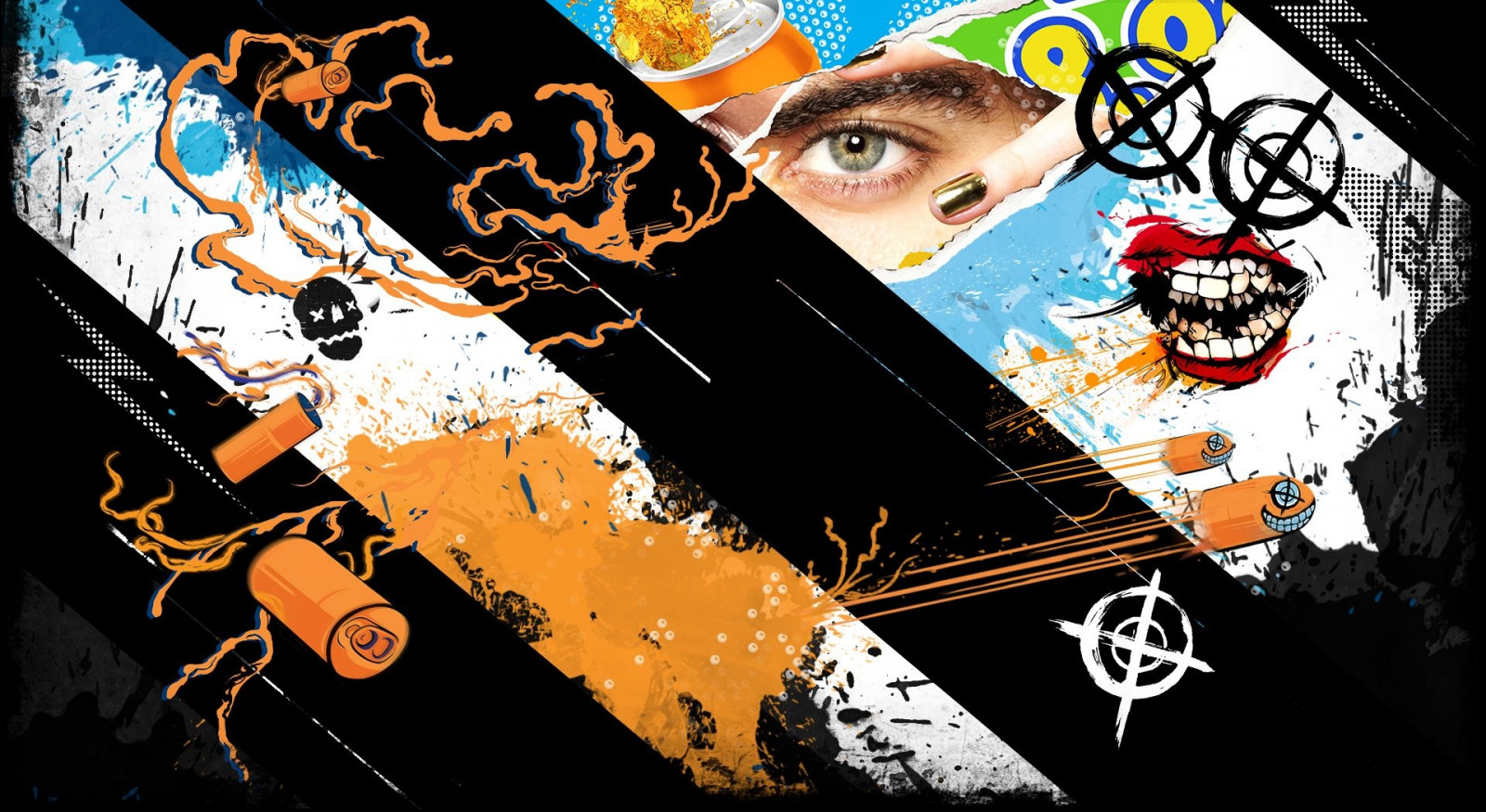 ilustracja, rysunek, projekt graficzny, komiksy, plakat, Xbox One, Sunset Overdrive, SZTUKA, reklama, okładka albumu, komiks