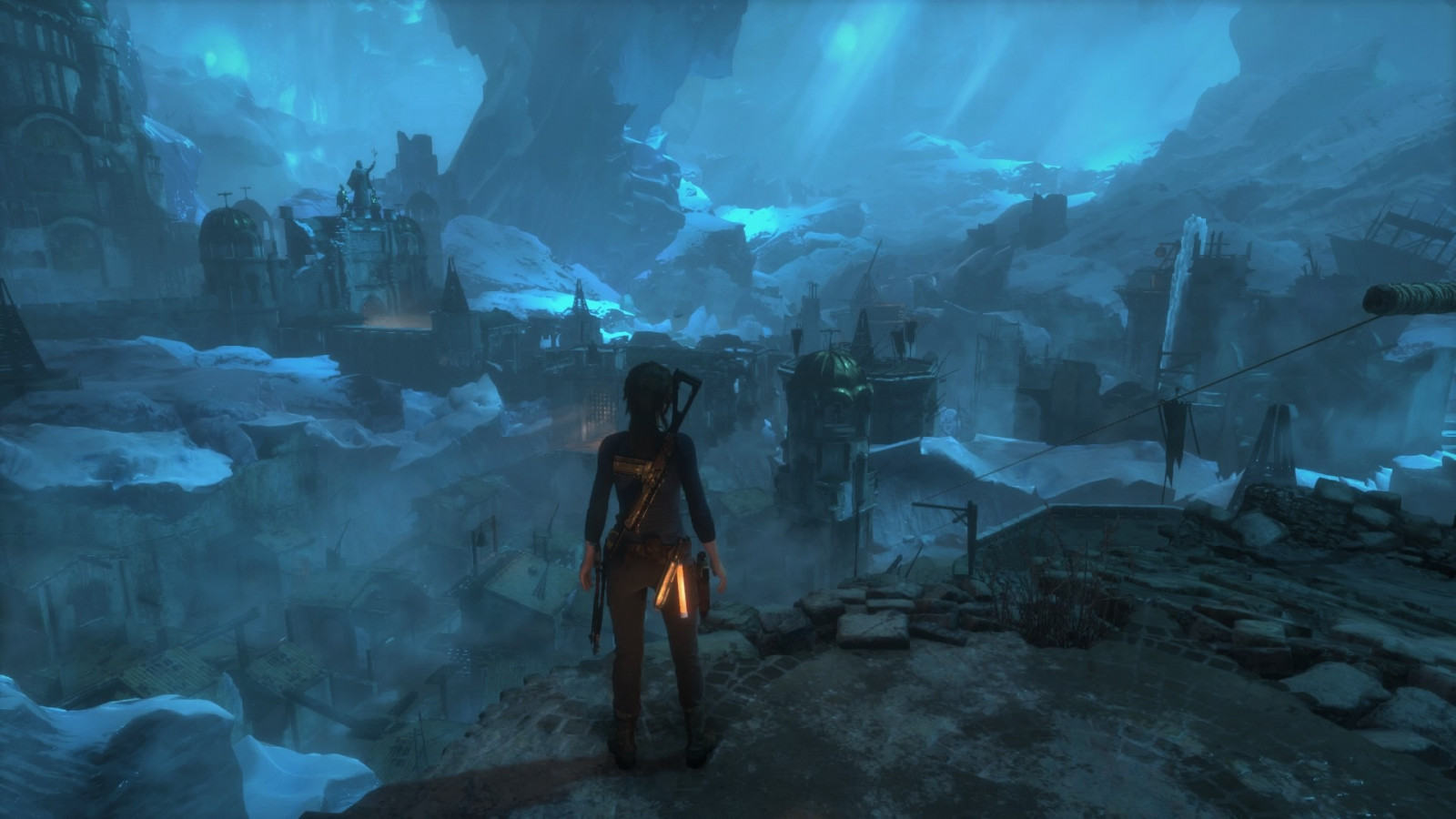 hule, PlayStation 4, Lara Croft, Tomb Raider, dannelse, spøgelse skib, Terræn, skærmbillede, landskabsform, geologisk fænomen, isgrotte