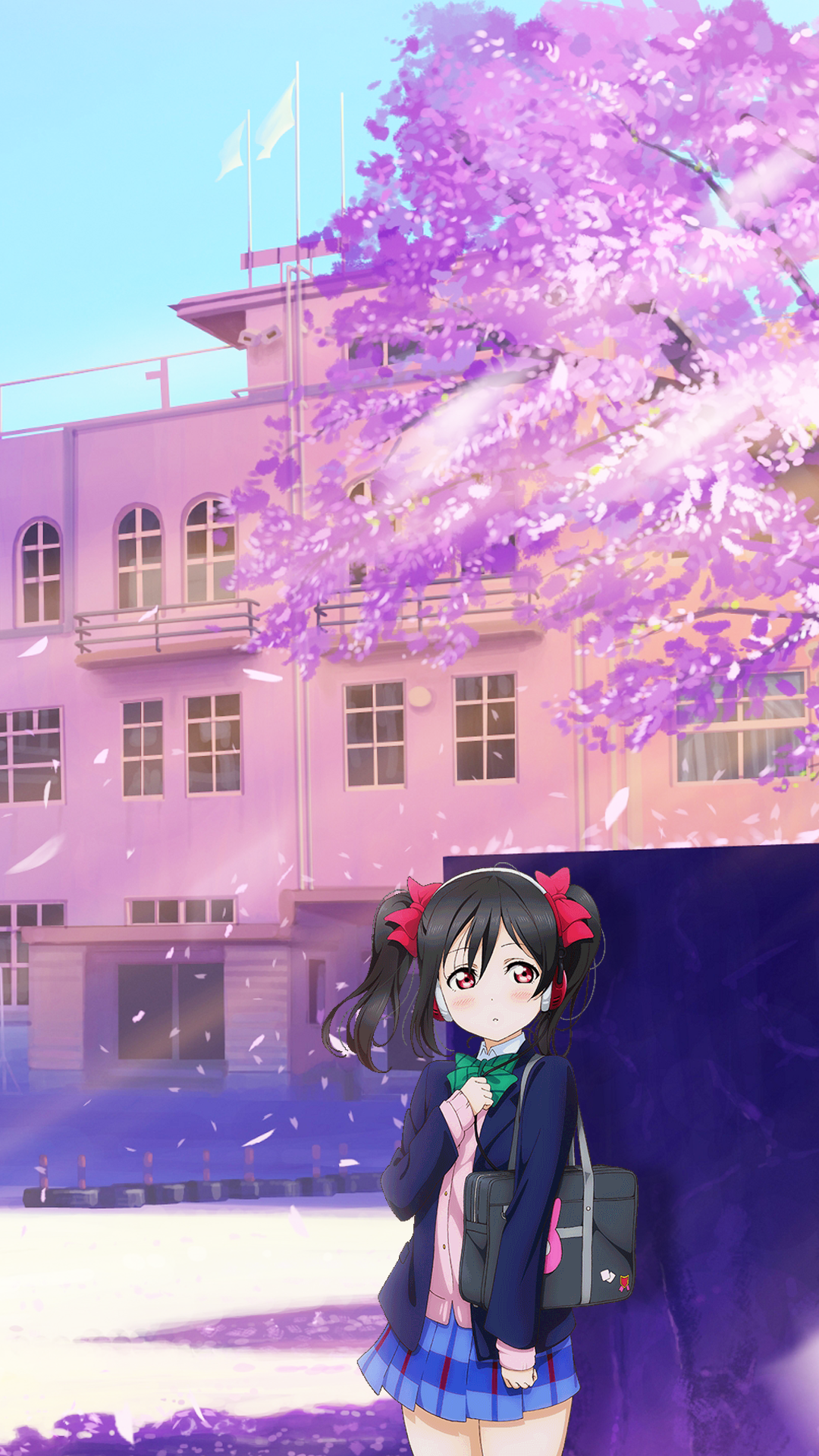 ilustrace, anime, anime dívky, umělecká díla, Milovat život, Yazawa Nico, květ, Snímek obrazovky