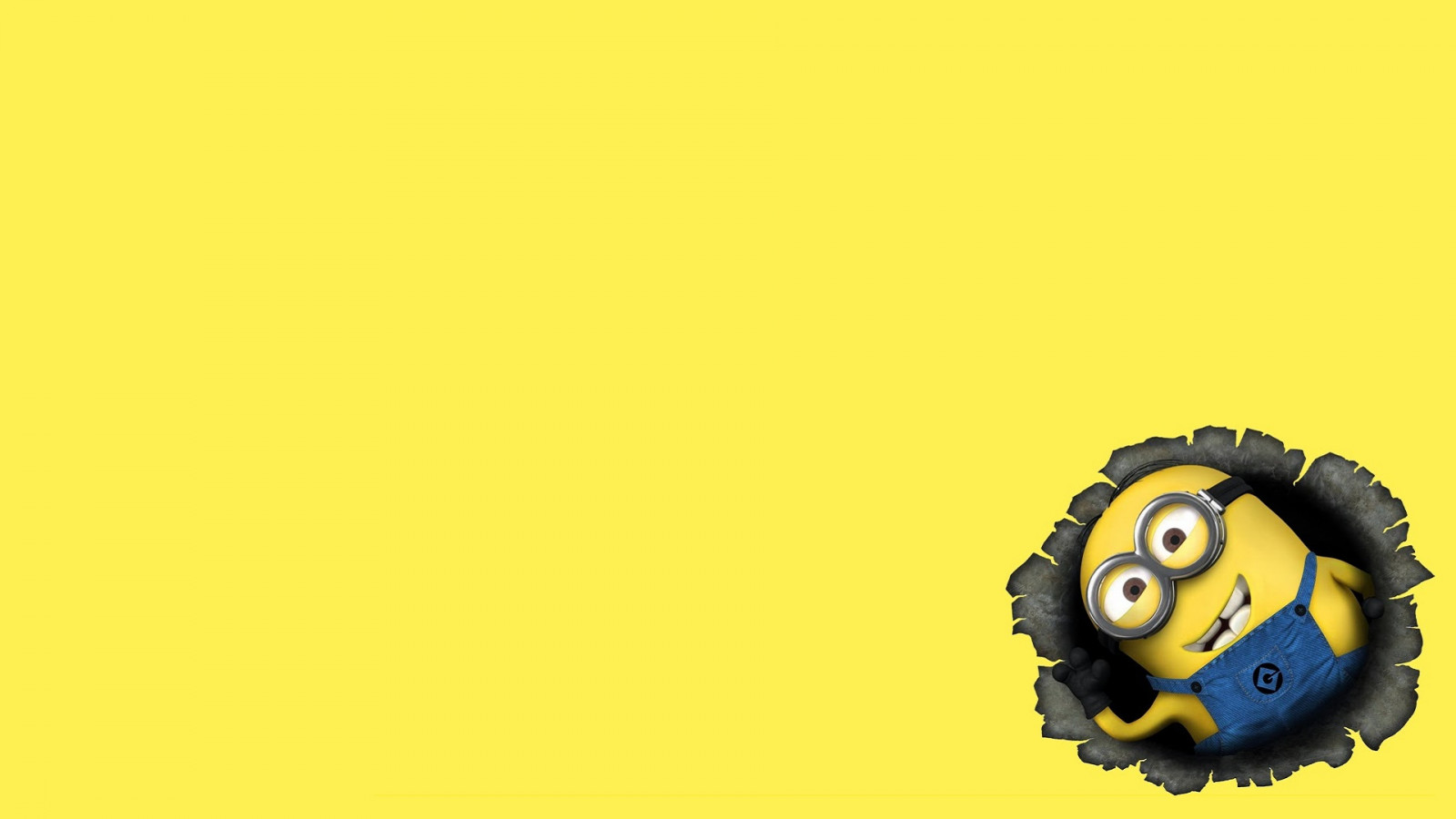 Wallpaper minions, yellow, minimalism 1920x1080 OneCivilization