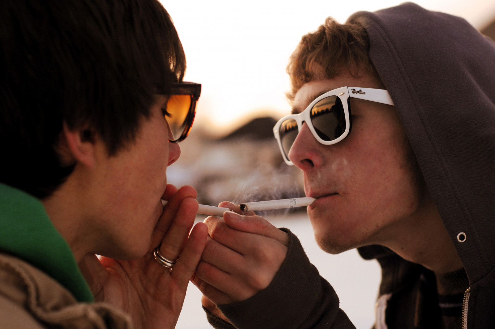 Wallpaper blonde, sunglasses, glasses, music, cigarettes, lighter