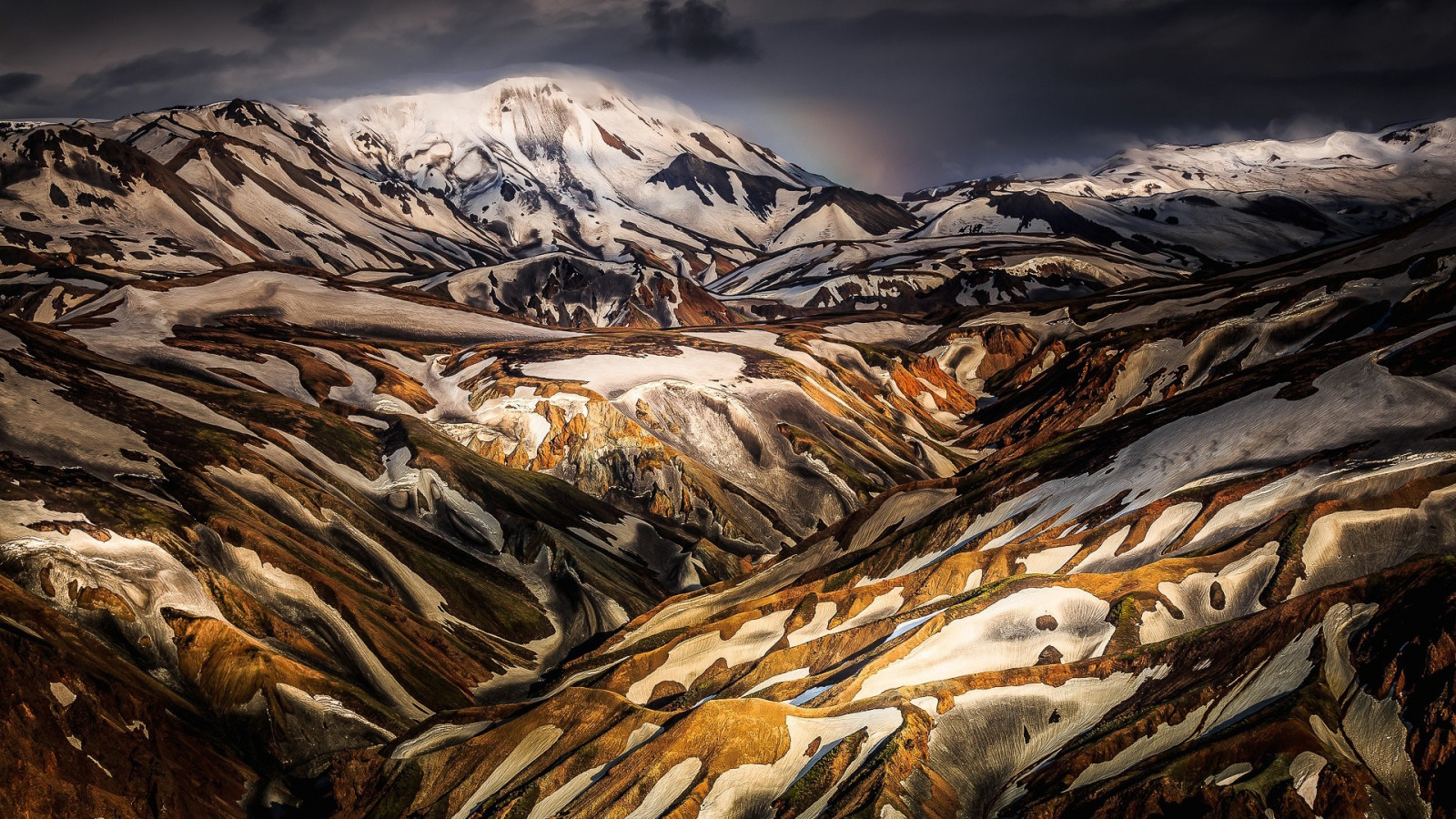 krajina, hory, Skála, Příroda, sníh, mraky, duhy, divočina, Formace, Terén, hora, Snímek obrazovky, geologie, landform, geografický rys