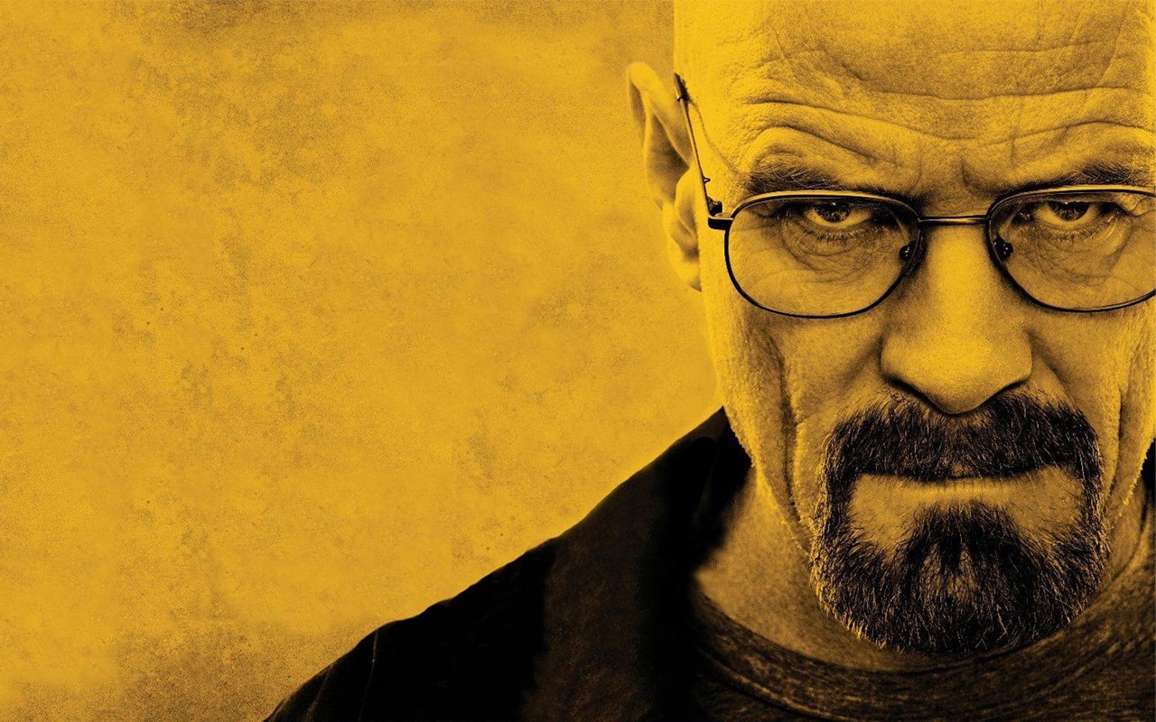 výkres, malování, ilustrace, portrét, brýle, žlutý, Walter White, Perníkový táta, hlava, Bryan Cranston, UMĚNÍ, barva, muž, vousy, 1280x800 px, vousy, autoportrét