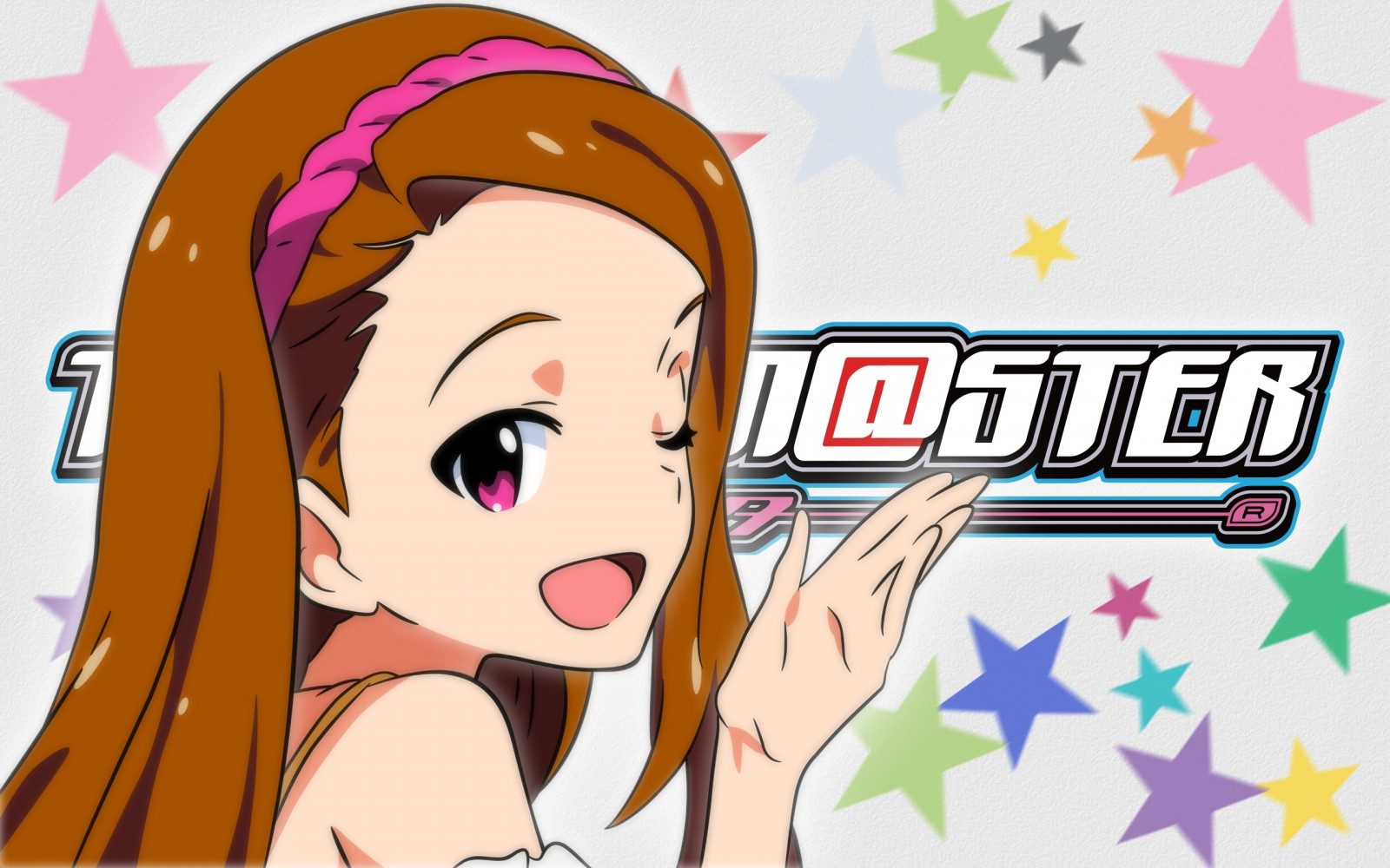 illustrazione, anime, brunetta, cartone animato, Minase Iori, giocare, ragazza, mano, mangaka, idolmaster, flirtare