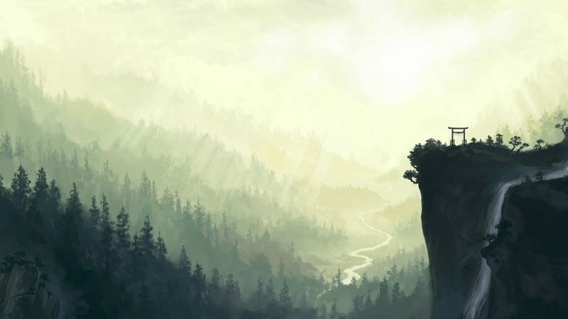 slunečnímu záření, fantasy umění, Příroda, odraz, nebe, ráno slunečnímu záření, fantasy umění, Příroda, odraz, nebe, ráno