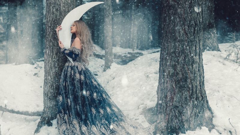 ženy venku, ženy, model, sníh, zima, fantasy umění ženy venku, ženy, model, sníh, zima, fantasy umění