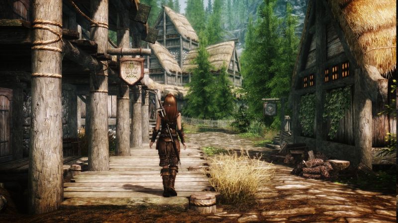 videohry, The Elder Scrolls V Skyrim, mytologie, Snímek obrazovky, les, džungle videohry, The Elder Scrolls V Skyrim, mytologie, Snímek obrazovky, les, džungle