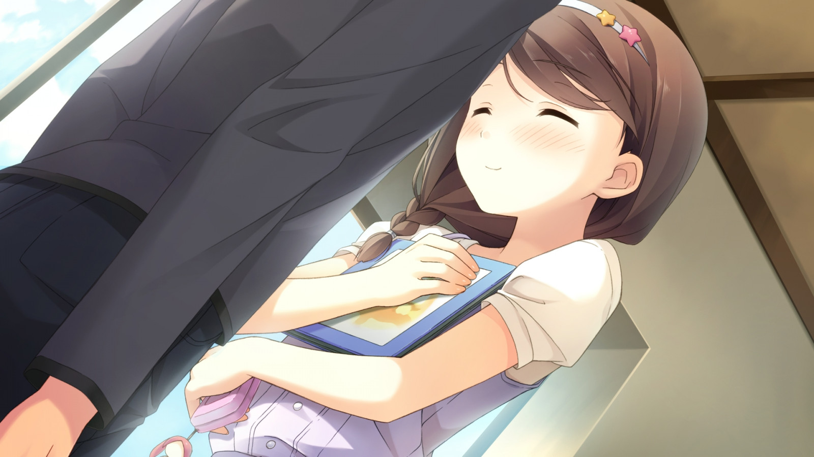 anime, bruneta, černé vlasy, Kantoku, oblečení, Váš Diary, Hirosaki Kanade, dívka, pěkný, rezervovat, Snímek obrazovky, mangaka, rozpaky