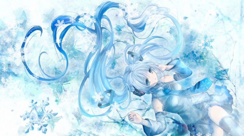 illustrazione, anime girls, fumo, blu, Vocaloid, Hatsune Miku illustrazione, anime girls, fumo, blu, Vocaloid, Hatsune Miku
