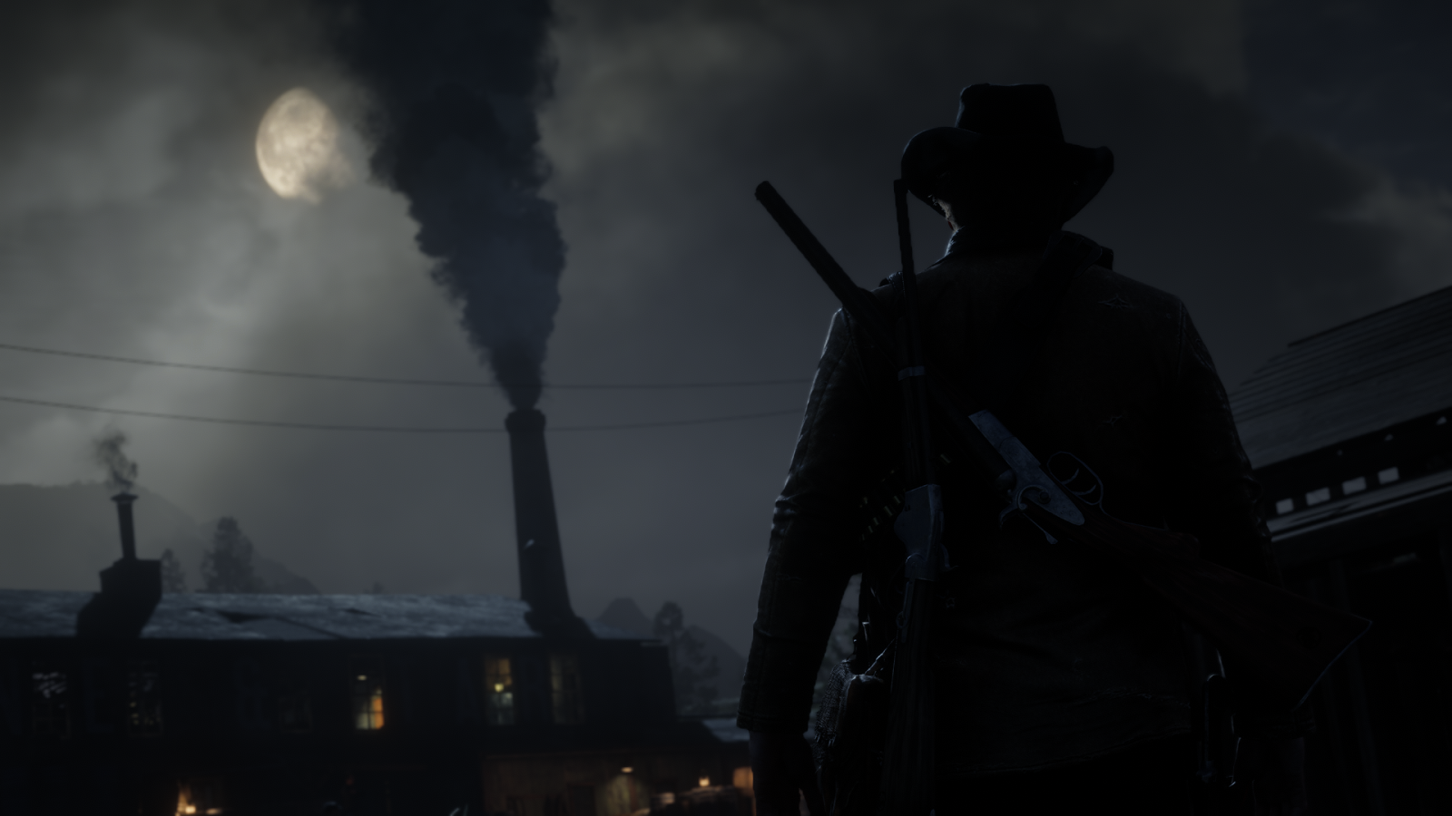 Wallpaper Red Dead Redemption 2, outlaws, Arthur screen shot