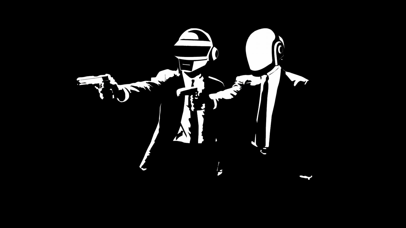 ภาพประกอบ, ขาวดำ, การ์ตูน, โครงกระดูก, Daft Punk, 1920x1080 px, ดำและขาว, ถ่ายภาพขาวดำ, ตัวอักษร