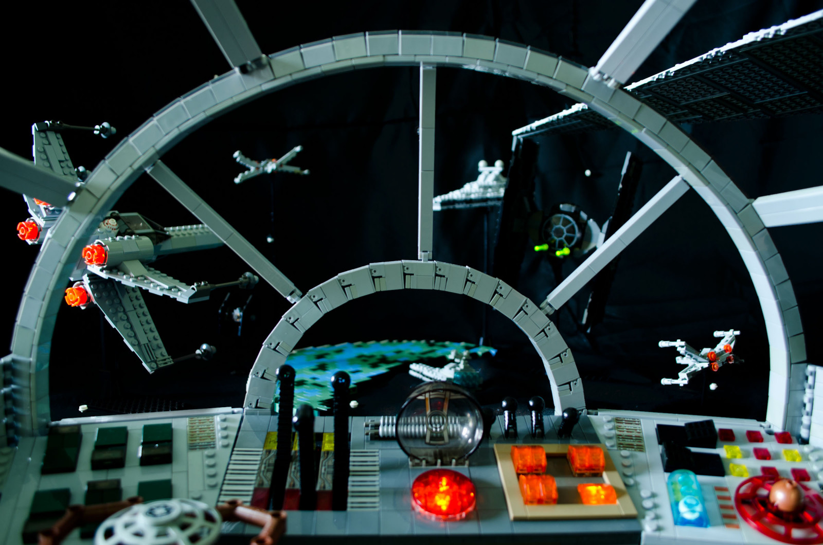 morte, stella, guerra, combattente, nave, LEGO, spazio, ala, prospettiva, cravatta, battaglia, scena, X, Distruttore, pianeta, xwing, guerre, costretto, blake, Baer, Endor