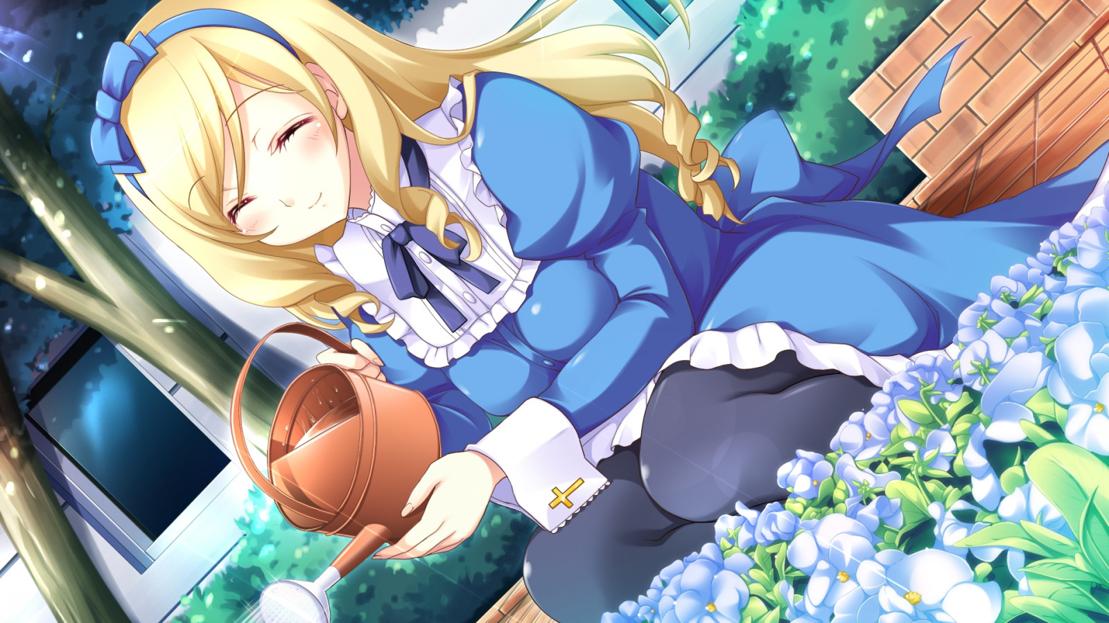 Hyper highspeed geni, sakura windsor girl, blond, rabatt, blommor