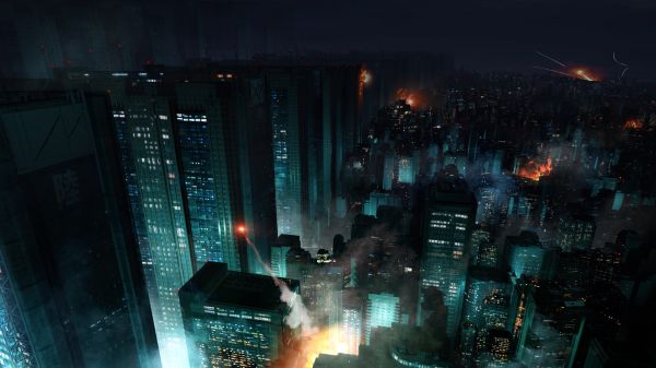 digital art,artwork,illustration,concept art,city,cityscape