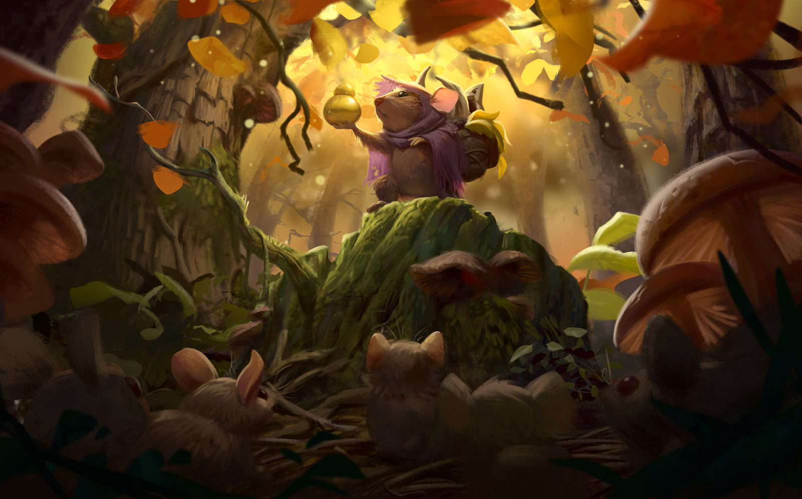 Wallpaper artwork, digital art, mouse animal, fantasy art 1920x1196