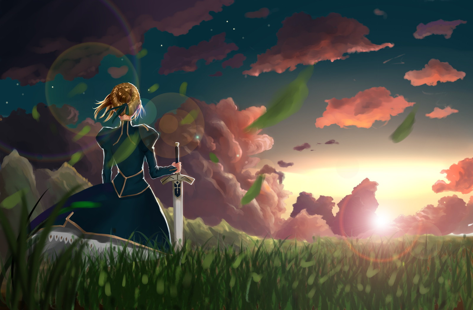 Fate Series, аниме момичета, сабя, Fate Stay Night, Artoria Pendragon